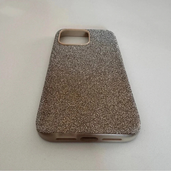 SWAROVSKI- Phone Case- IPhone 15 Pro Max- Crystal- Ombré- Sparkle- Gold- Box - Picture 9 of 16